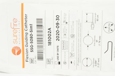 SureFire SSG-5080-Sim1 Flexion Guiding Cath. 5F x 0.054inch x 80cm (x)